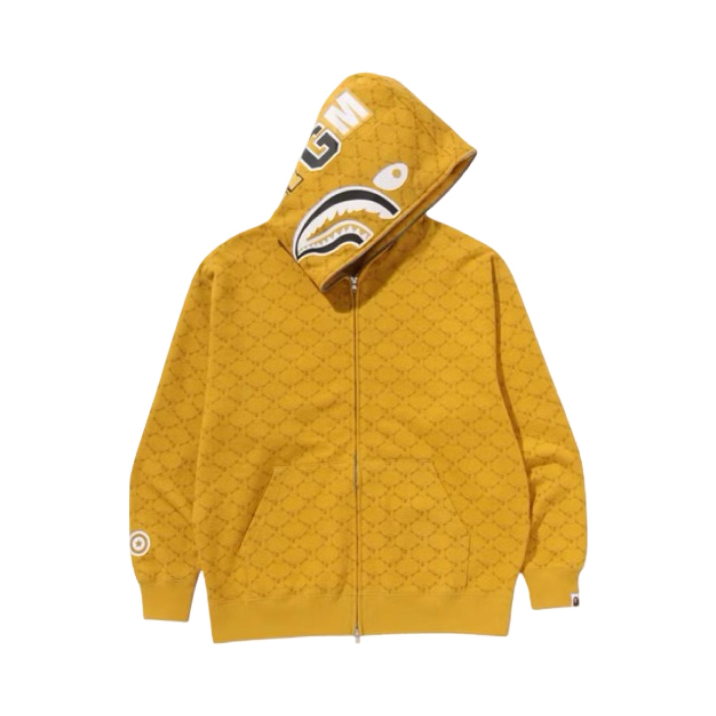 Bape Hoodie College Monogram Relaxed Fit Yellow