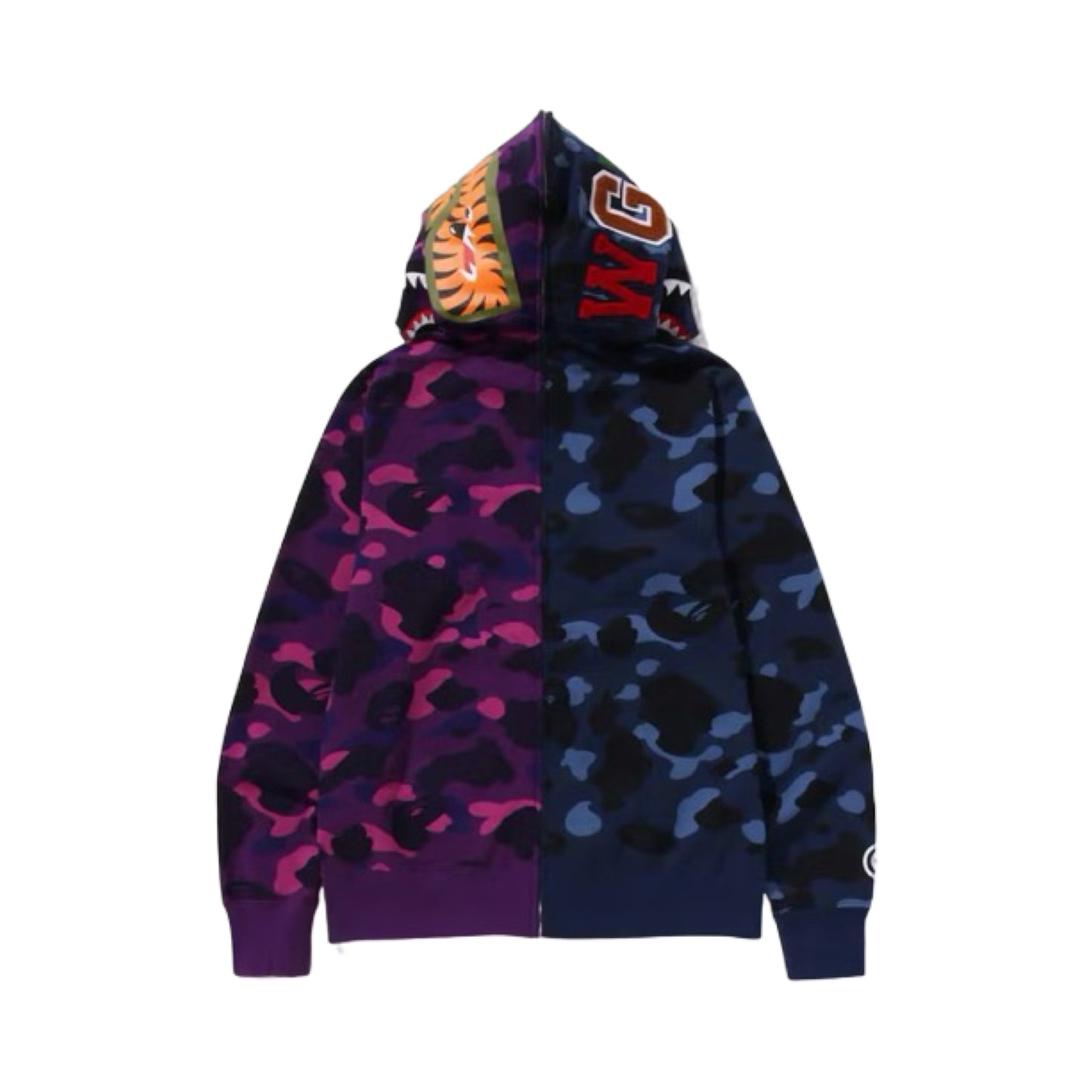 Bale Hoodie Shark Camo Separate FZ Purple/Blue Navy