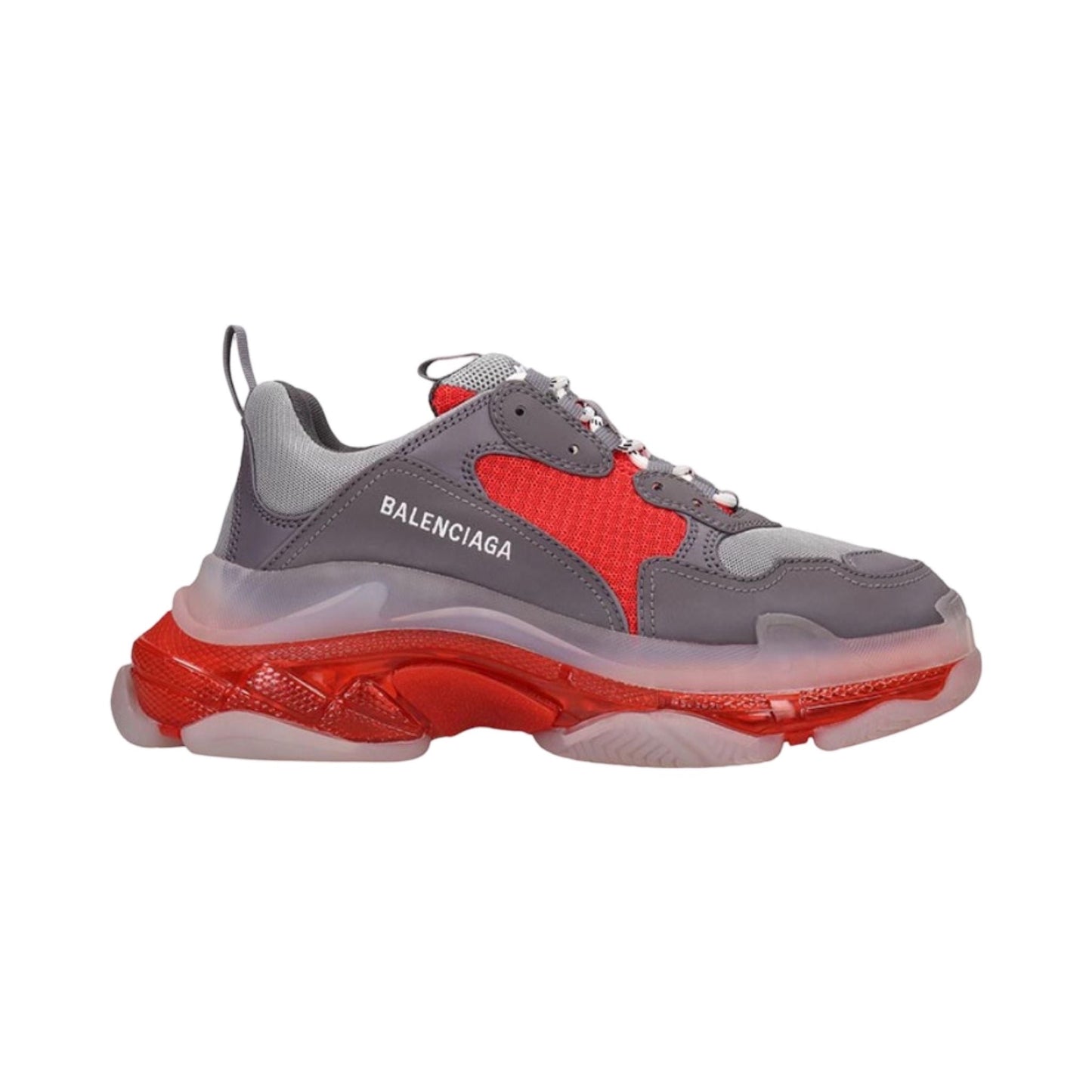 Balenciaga Triple S Clear Sole Grey & Red