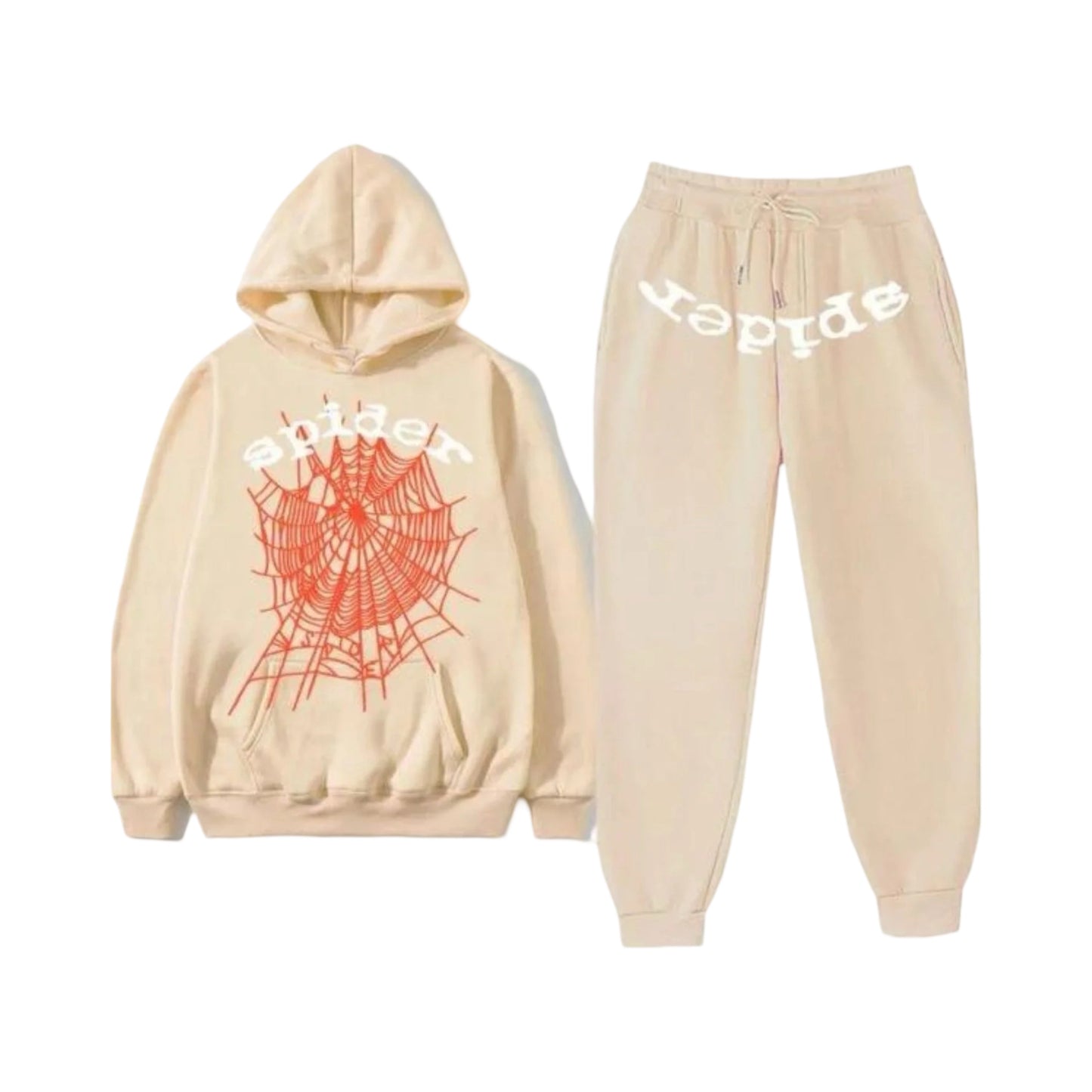 Sp5der Tracksuit Beige