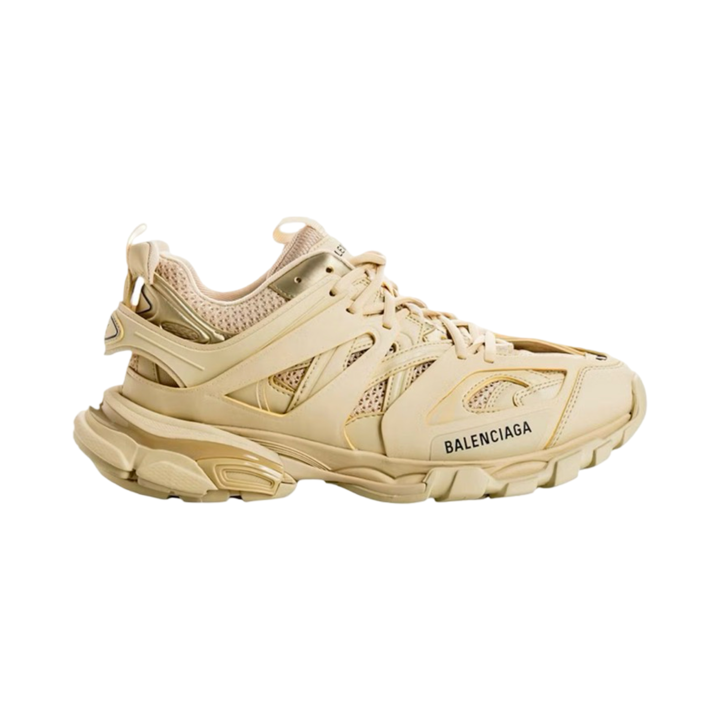 Balenciaga Track Beige & Metallic Gold