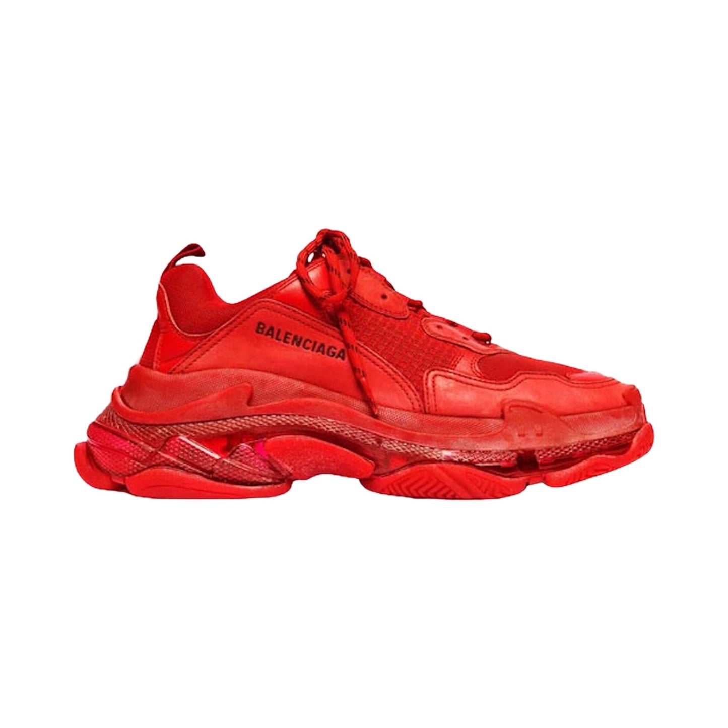 Balenciaga Triple S Clear Sole Red