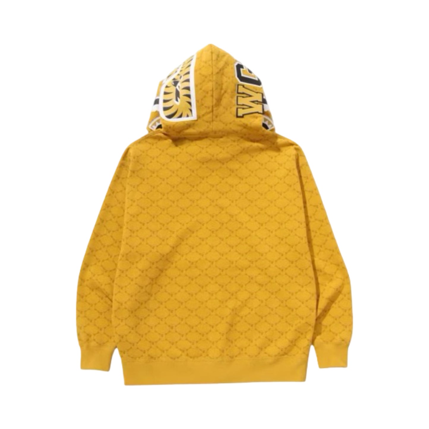 Bape Hoodie College Monogram Relaxed Fit Yellow