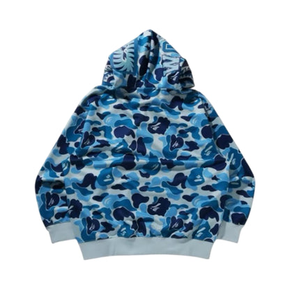 Bape Hoodie Shark Camo Total Blue