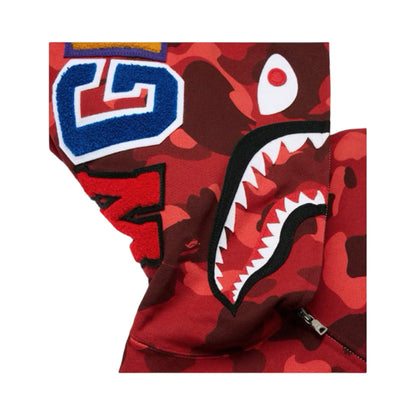 Bape Hoodie Shark Camo Red