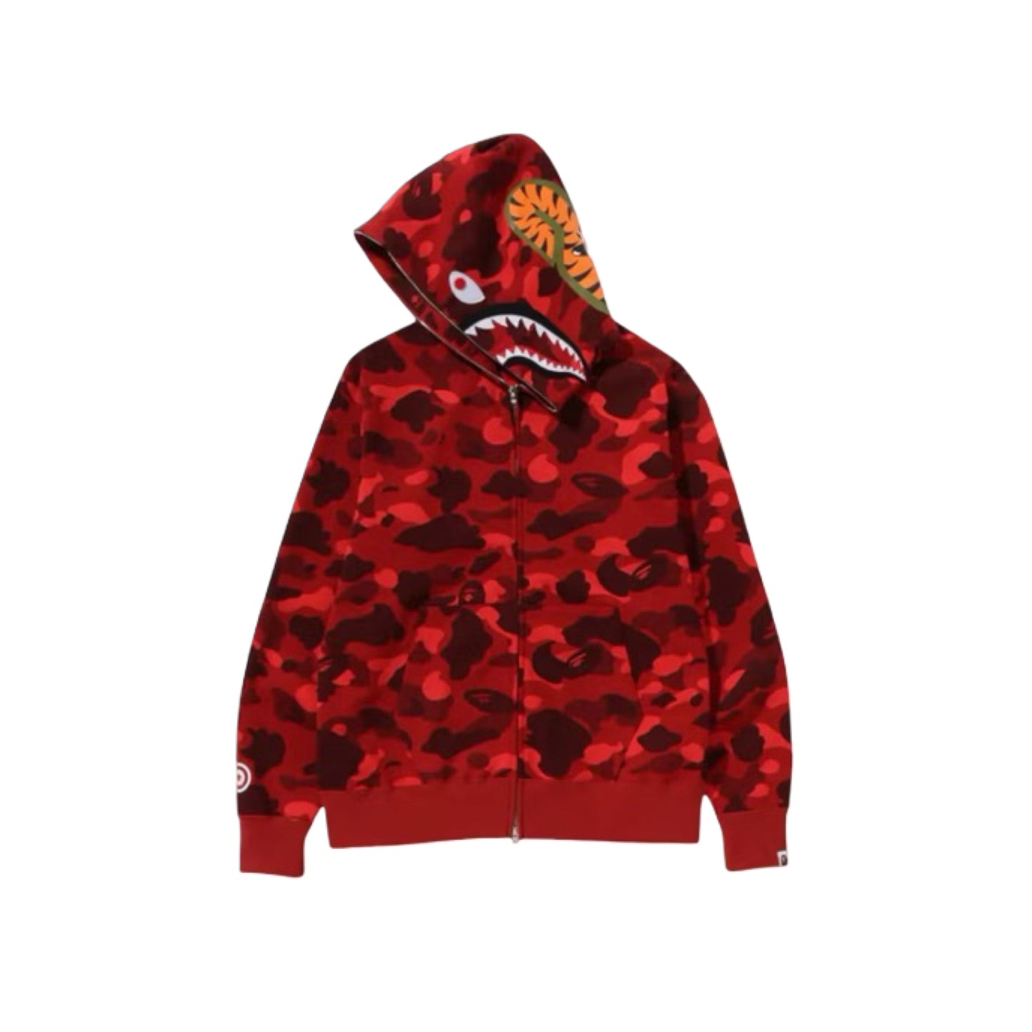 Bape Hoodie Shark Mimetic Red