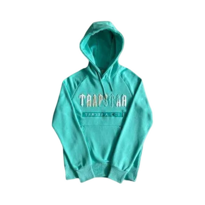 Trapstar Tracksuit Decoded 2.0 Chenille Hoodie Brown/Blue Tiffany