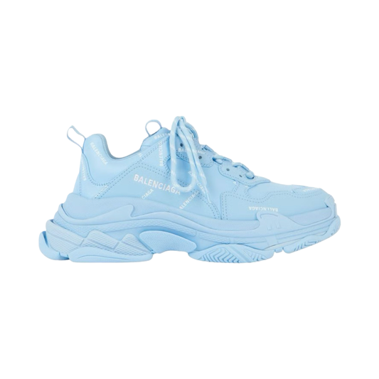 Balenciaga Triple S Allover Logo Light Blue