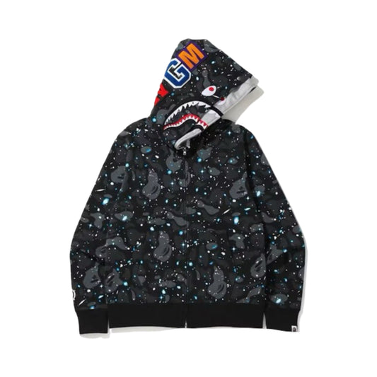 Bape double Hoodie Space Shark Camo