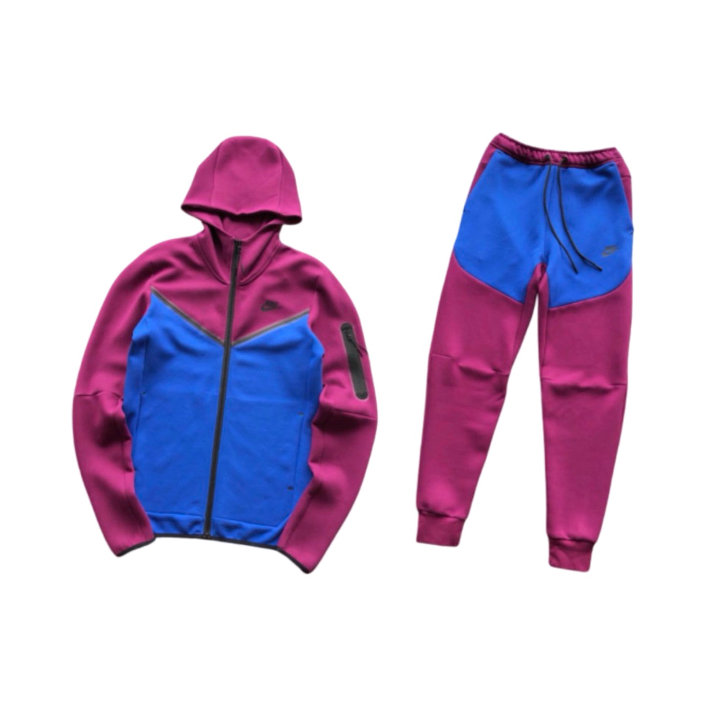 Nike Tech Tracksuit Bordeaux/Blue
