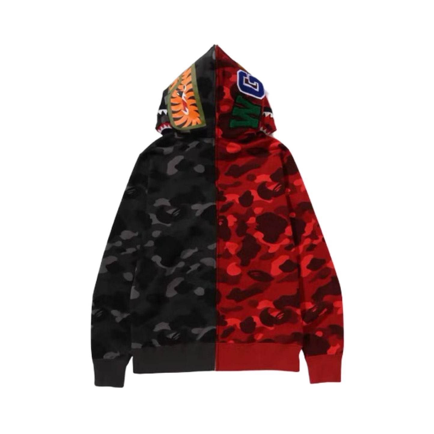 Bape Hoodie Shark Camo Separate Red/Blue