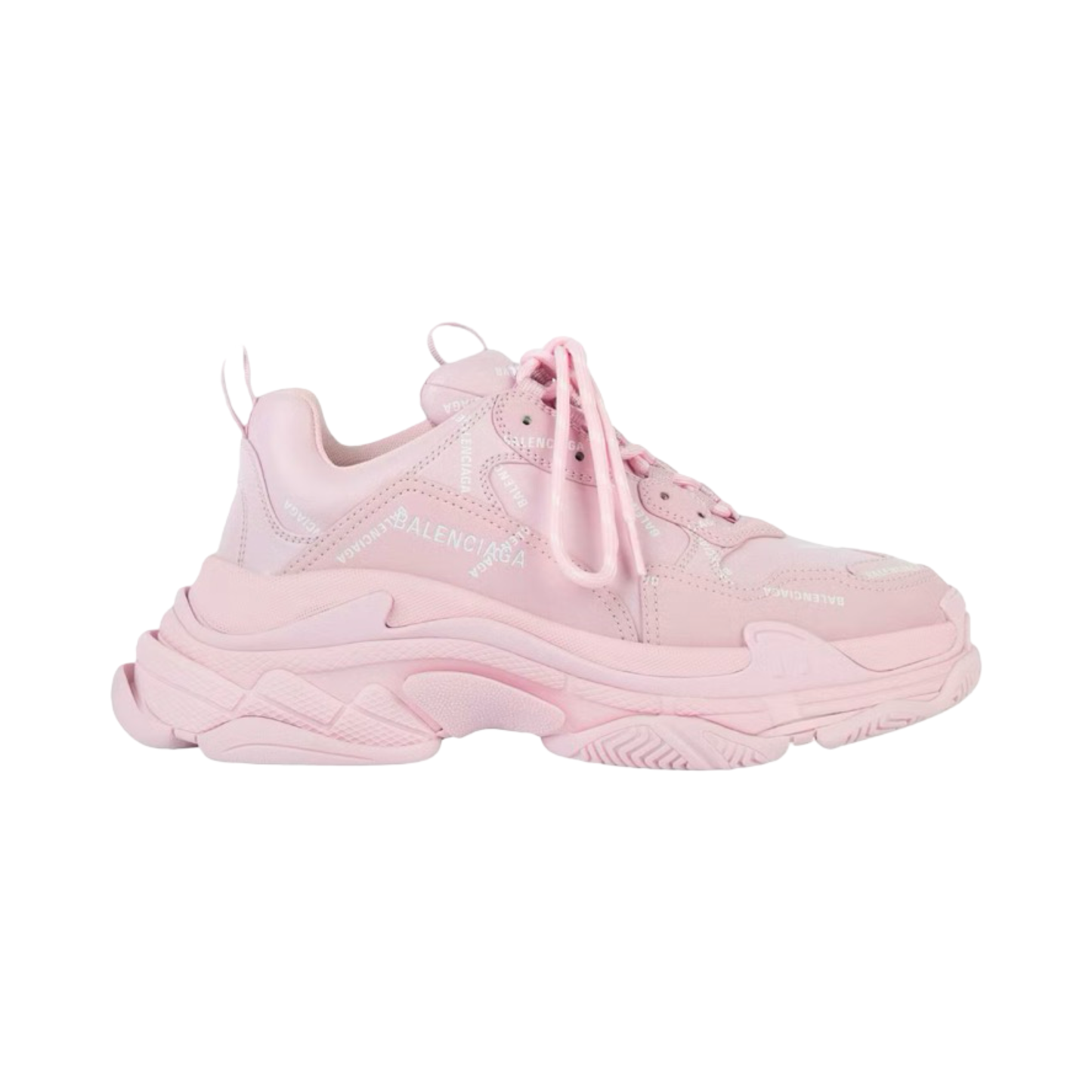 Balenciaga Triple S Allover Logo Pink