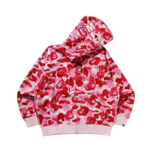 Bape Hoodie Shark Camo Total Pink