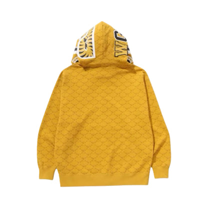 Bape Hoodie College Monogram Relaxed Fit Yellow