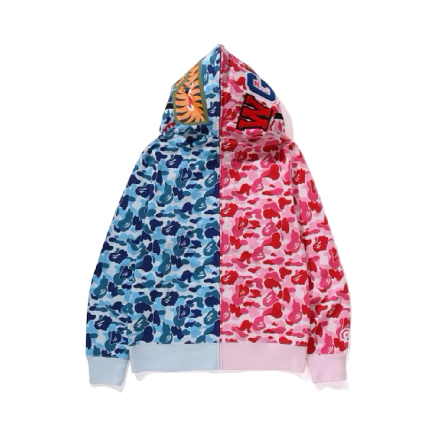 Bape Hoodie Shark Camo Separate Blue/Pink