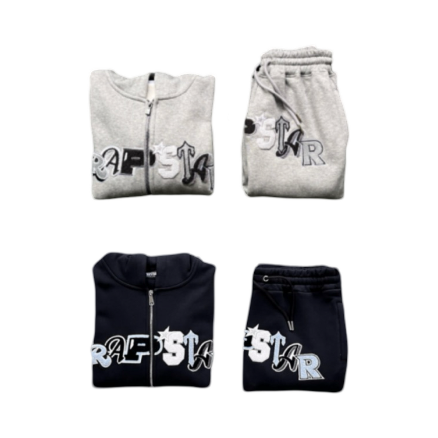 Trapstar Tracksuit Widcard Zip- Grey Monochrome