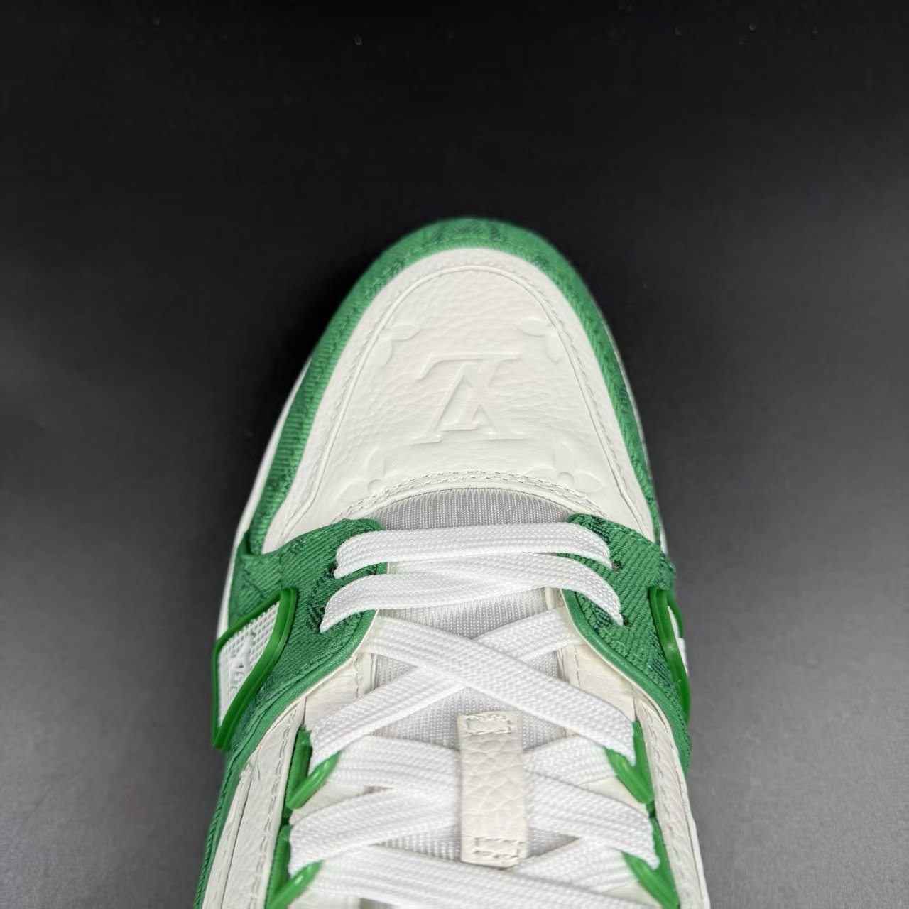 Sneaker Monogramma Verde Denim Bianco - Image 6