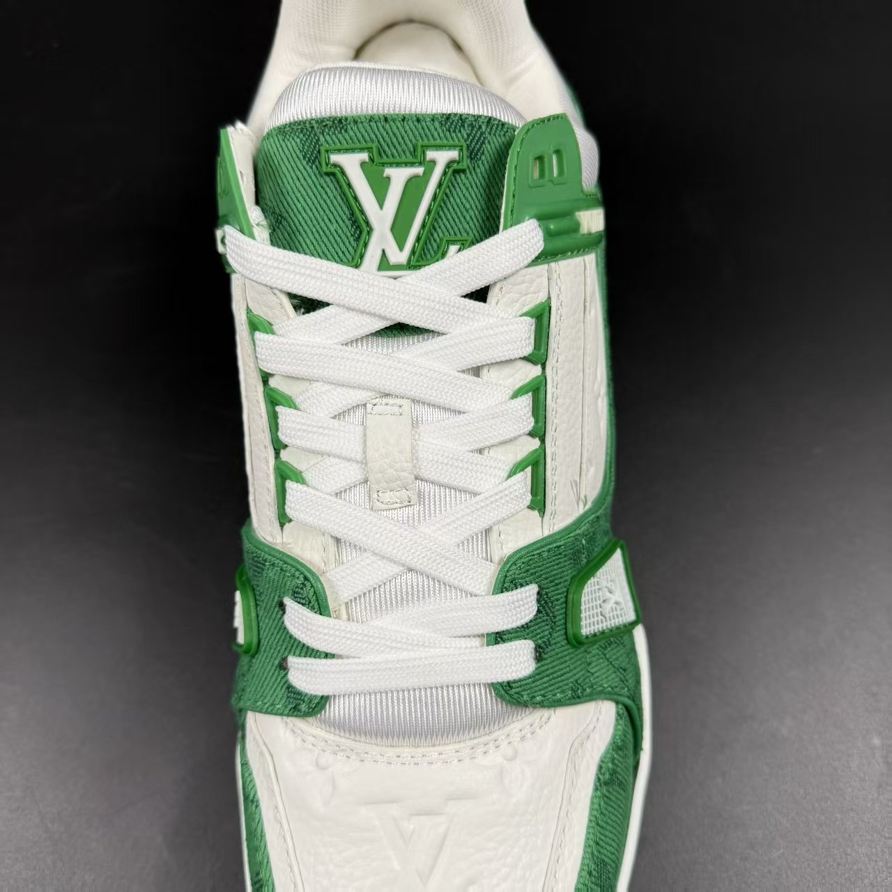 Sneaker Monogramma Verde Denim Bianco - Image 8