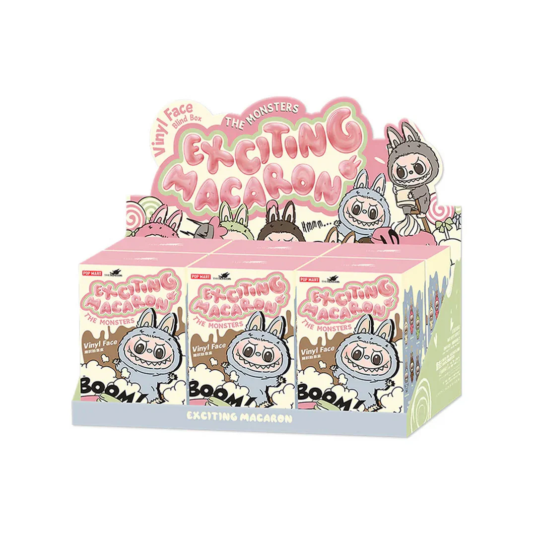 POP MART THE MONSTERS LABUBU TASTY MACARONS SCATOLA CIECA IN VINILE SET INTERO (6 SCATOLE CIECHE)