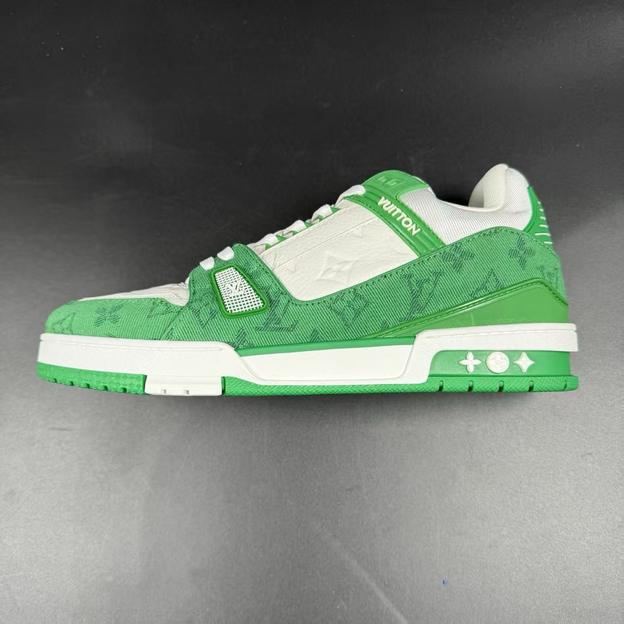 Sneaker Monogramma Verde Denim Bianco - Image 5