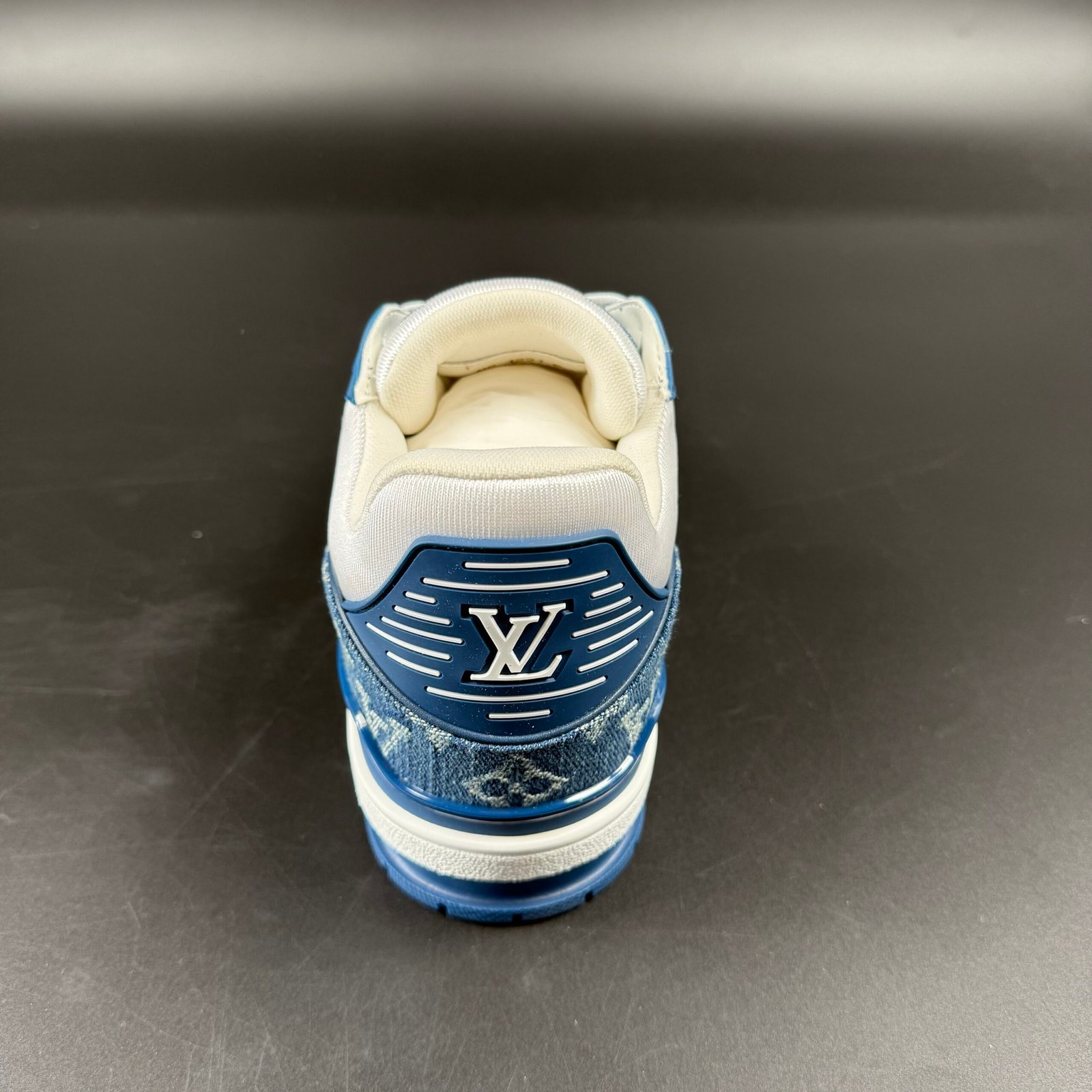 Sneaker Monogram Denim Bianco Blu - Image 9
