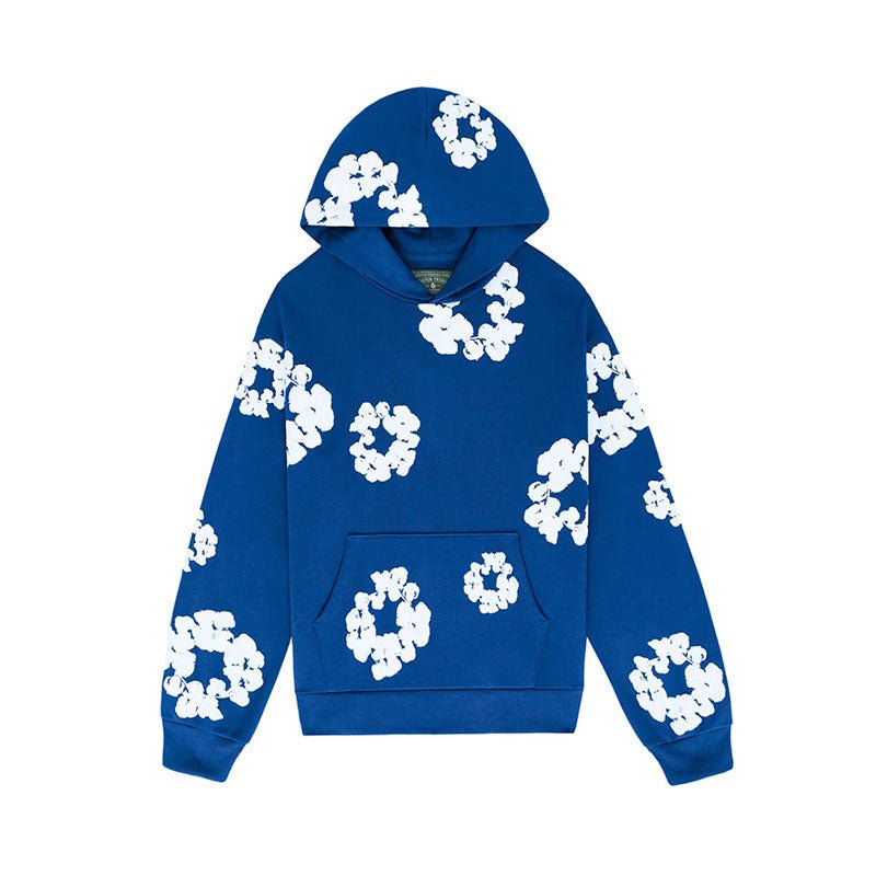 DENIM TEARS – Felpa con cappuccio blu
