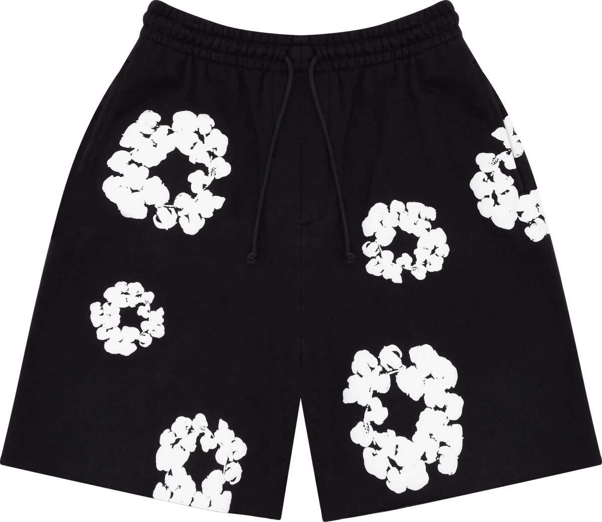 CottonWreathSweatShortsBlackFRONT.png